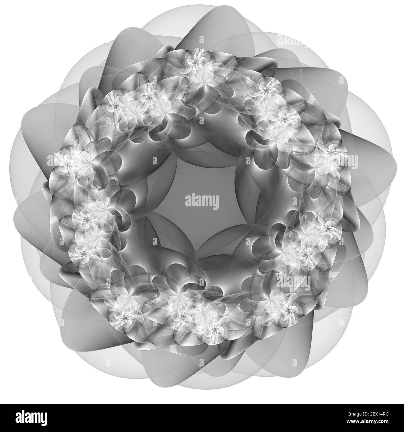 L'illustration fractale abstraite pour un design créatif ressemble à une fleur Banque D'Images