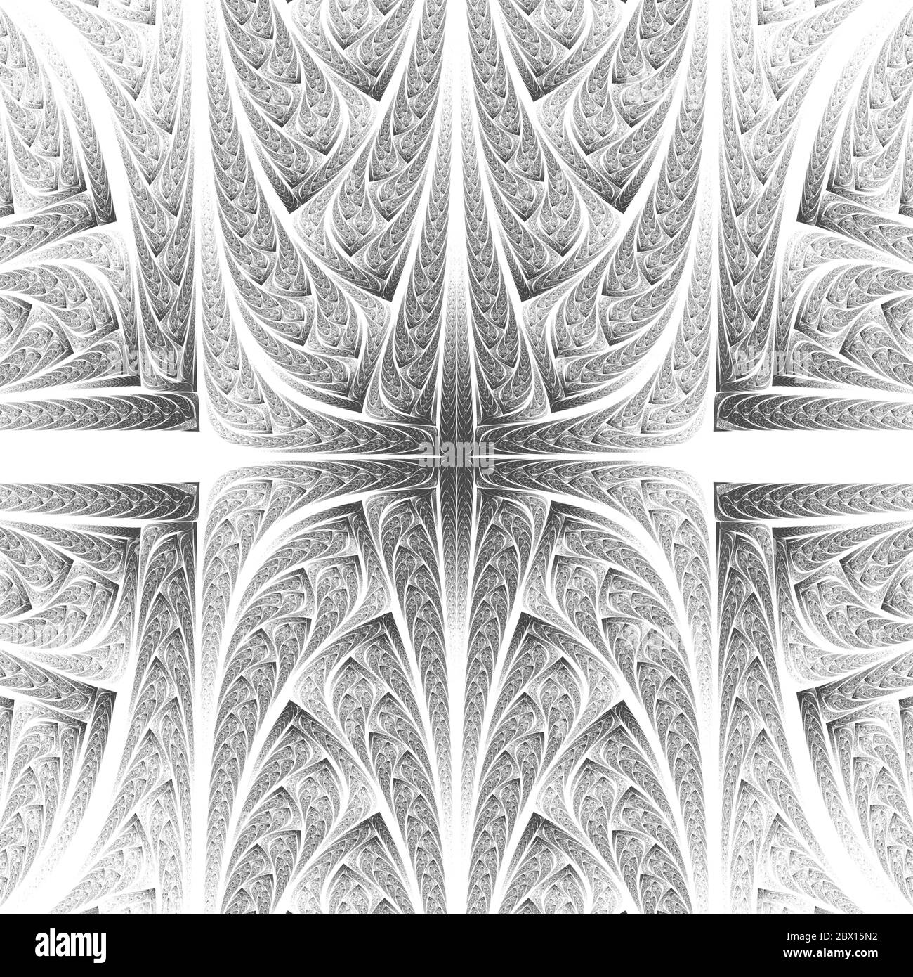 Résumé illustration monochrome fractale pour creative design Banque D'Images