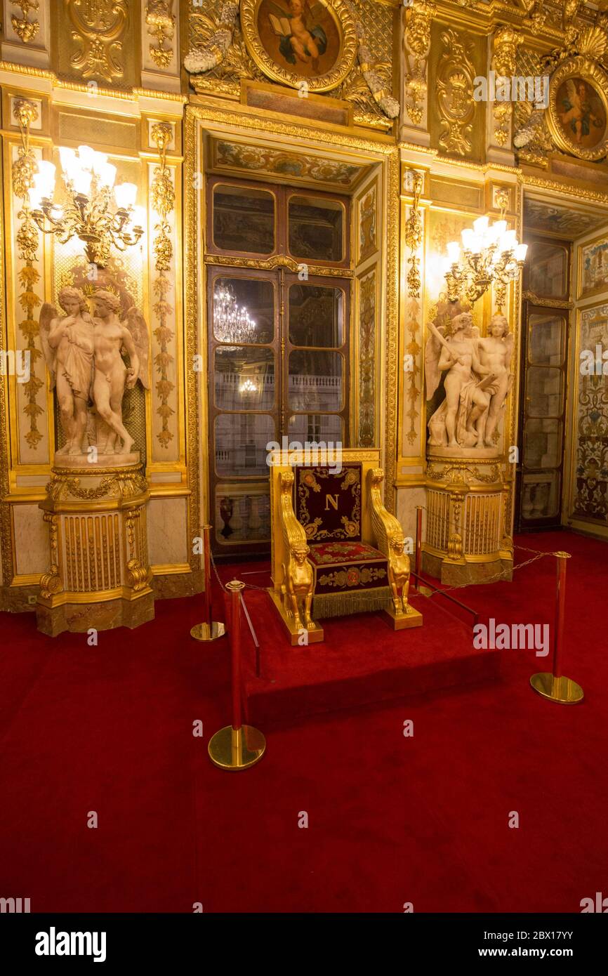 SALLE DE CONFÉRENCE DU SÉNAT PARIS Banque D'Images