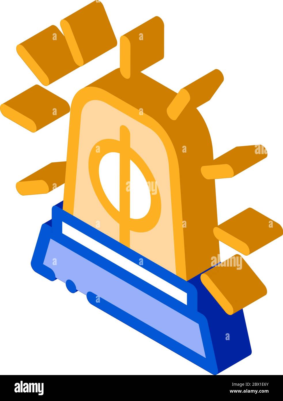 Illustration vectorielle d'icône isométrique d'alarme de véhicule de patrouille Squad Illustration de Vecteur