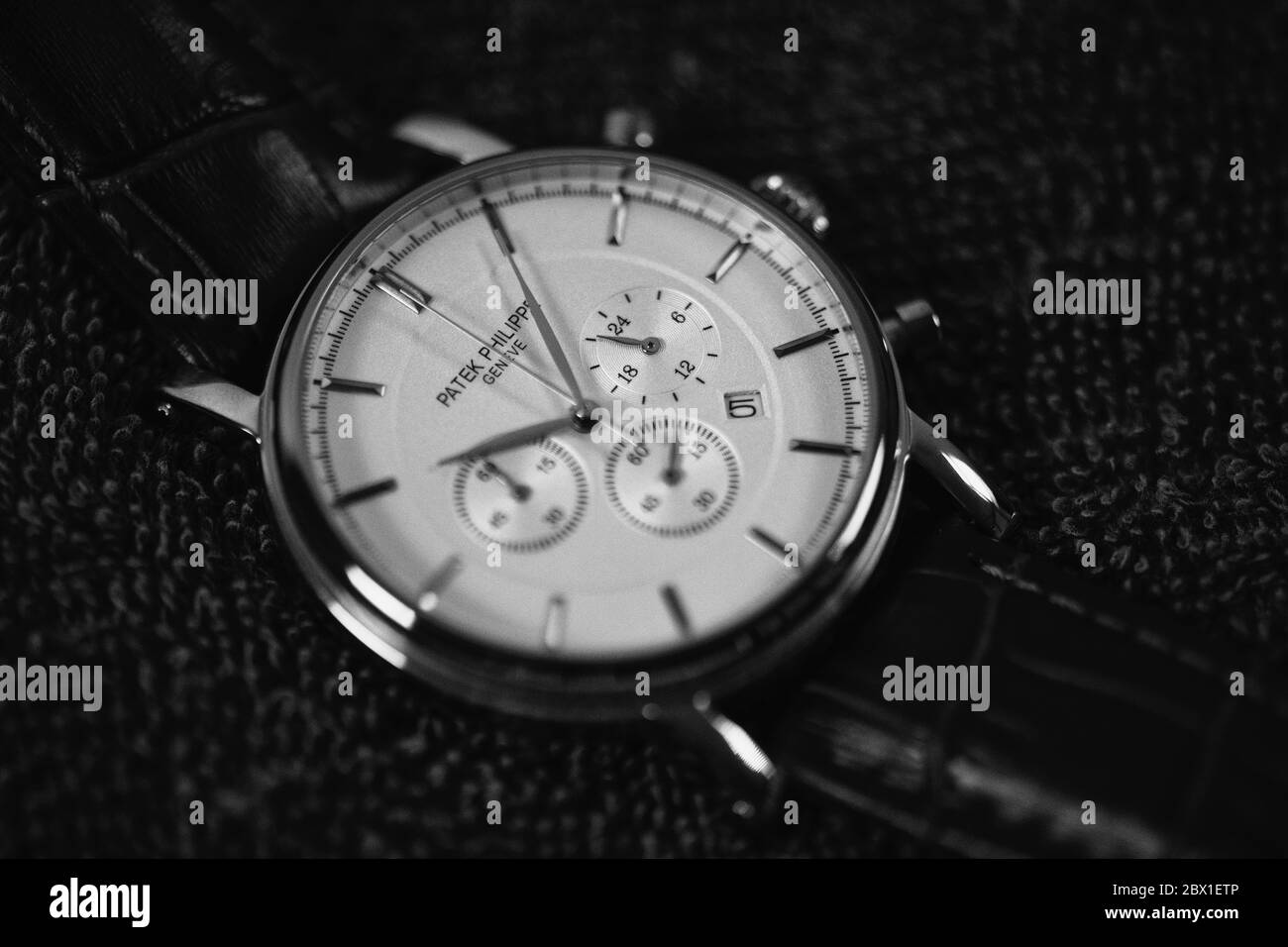 Patek Philippe Homme montre poignet Banque D'Images