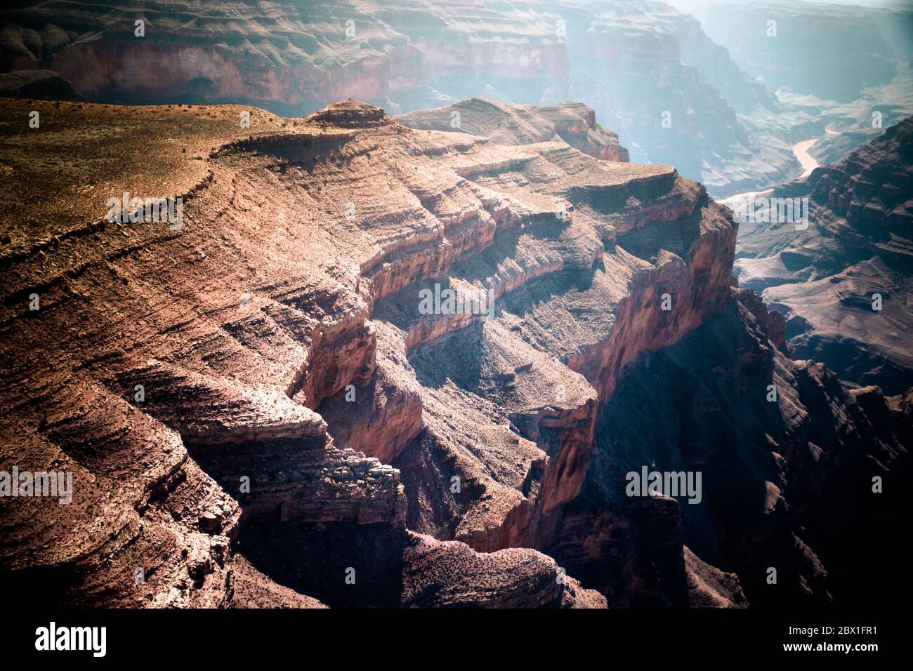 Détail de la surface de la terre vue depuis le parc national des montagnes Rocheuses En Arizona Banque D'Images
