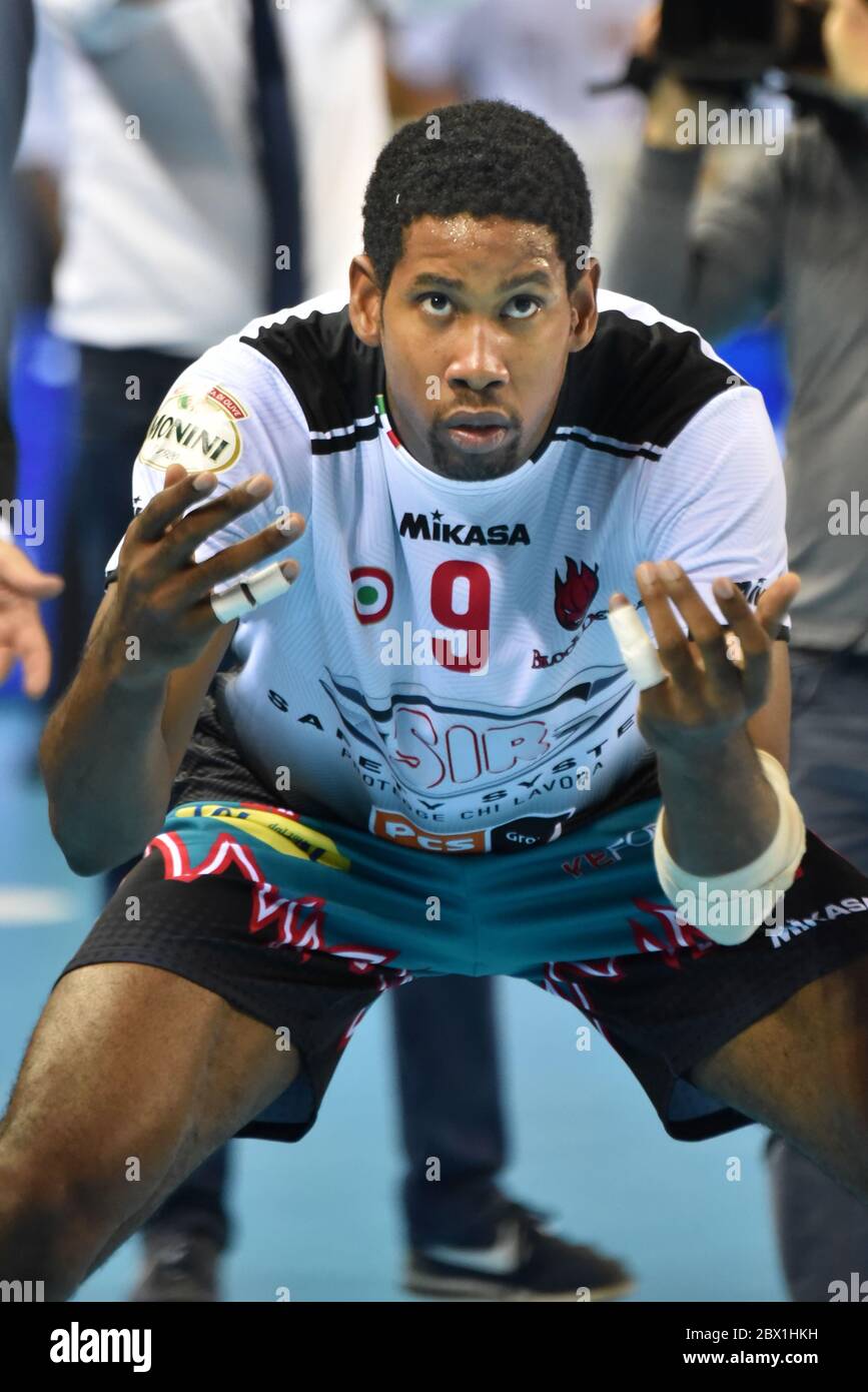 Civitanova Marche, Italie. civitanova 2020 marche, Italie, 01 janvier 2020, Leon Venero Wilfredo (Sir Safety Conad Perugia) pendant - - crédit: LM/Roberto Bartomeoli crédit: Roberto Bartomeoli/LPS/ZUMA Wire/Alay Live News Banque D'Images