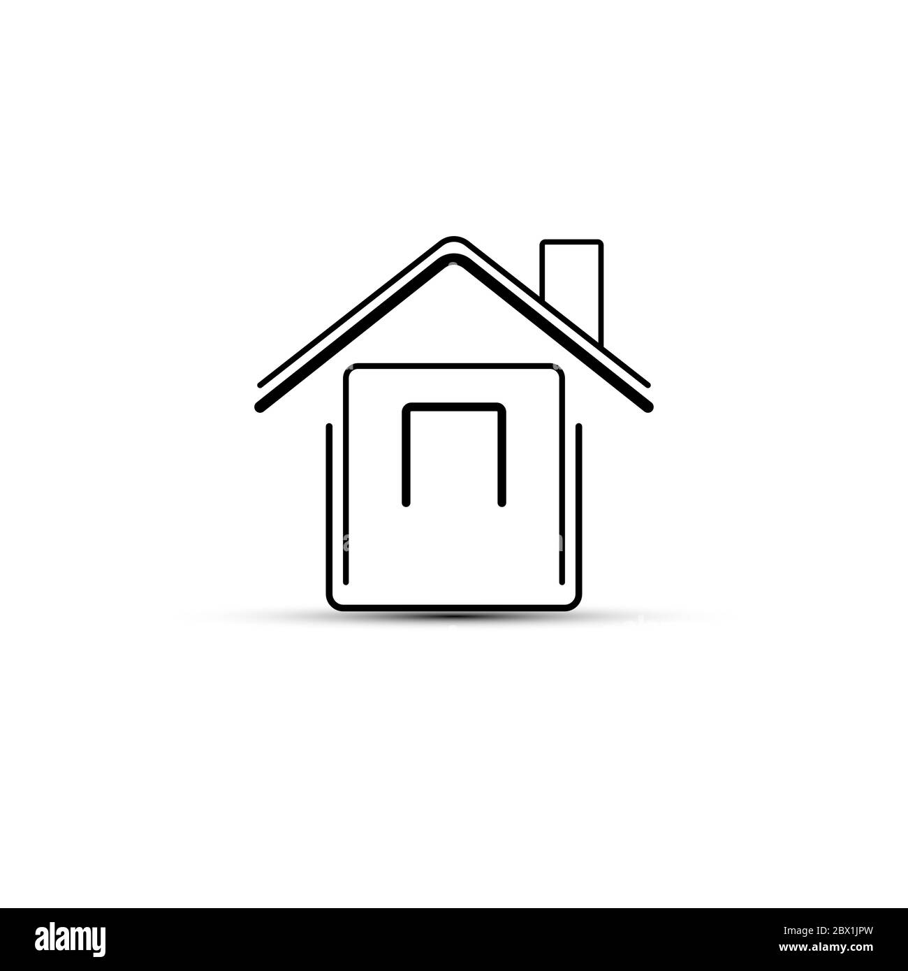 Illustration abstraite d'un vecteur d'icône de maison Illustration de Vecteur