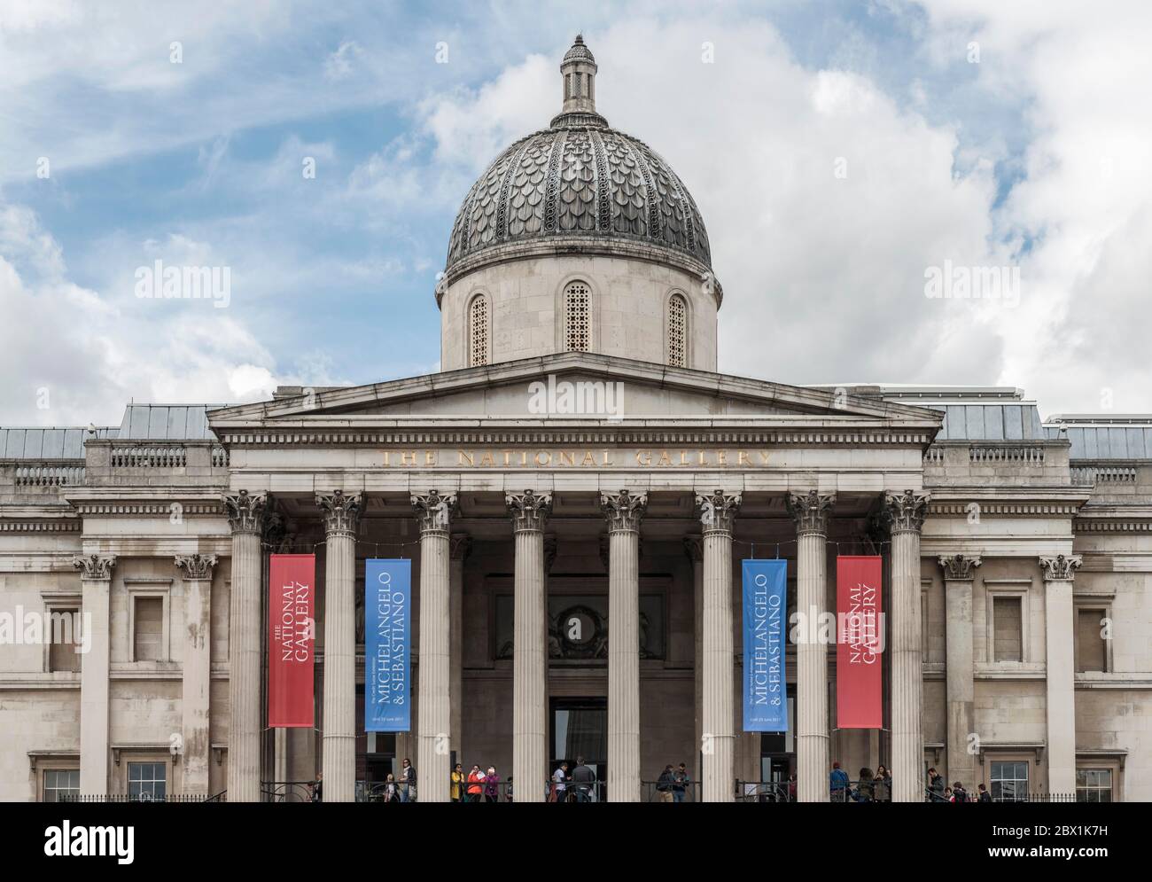 Trafalgar Square, National Gallery, Londres, Angleterre, Royaume-Uni Banque D'Images