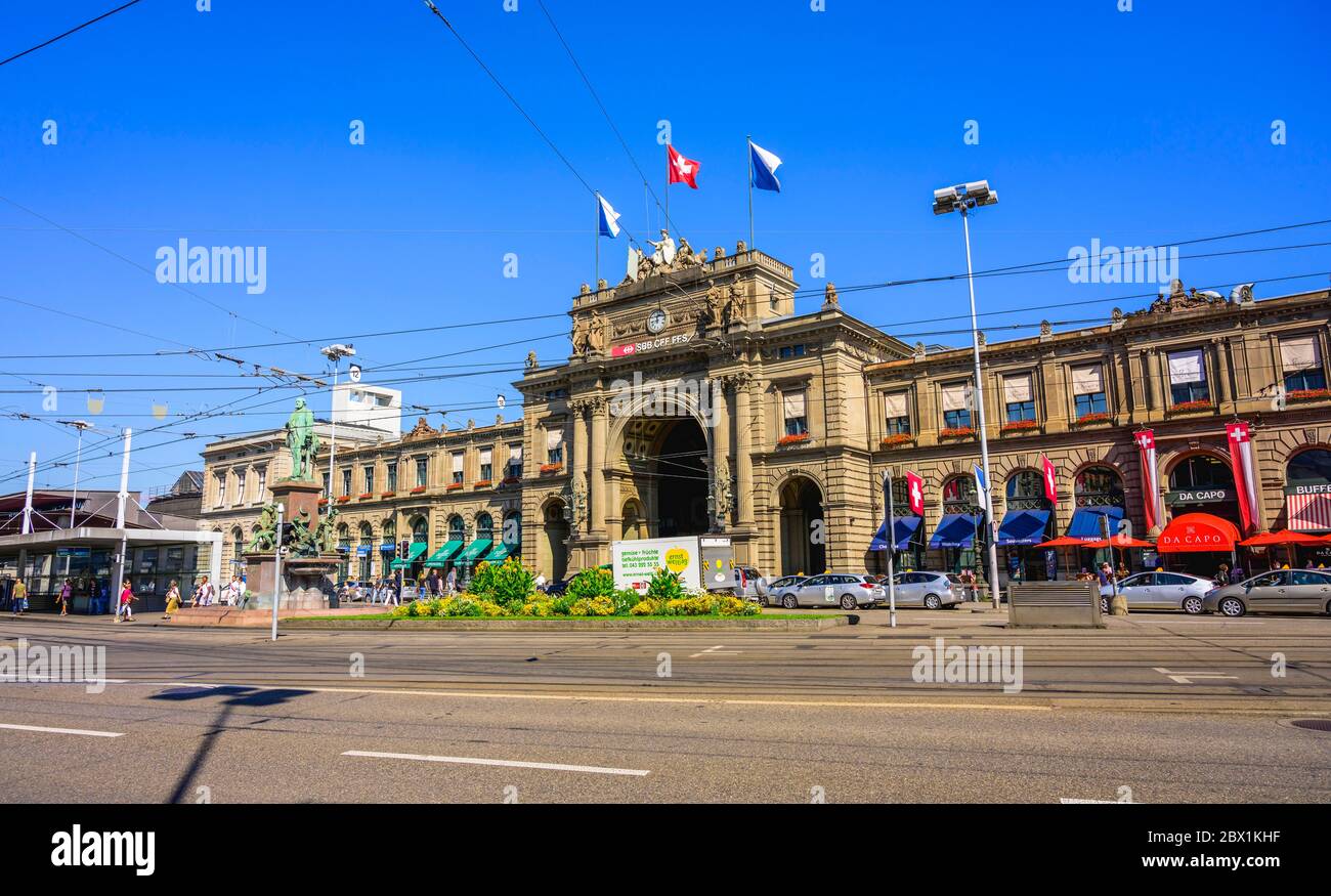 Gare principale, Zurich HB, vieille ville de Zurich, Zurich, canton de Zurich, Suisse Banque D'Images