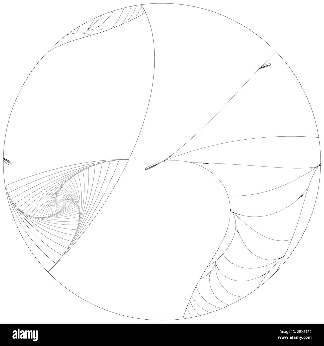 L'illustration fractale abstraite pour un design créatif ressemble à un motif sur fond blanc Banque D'Images