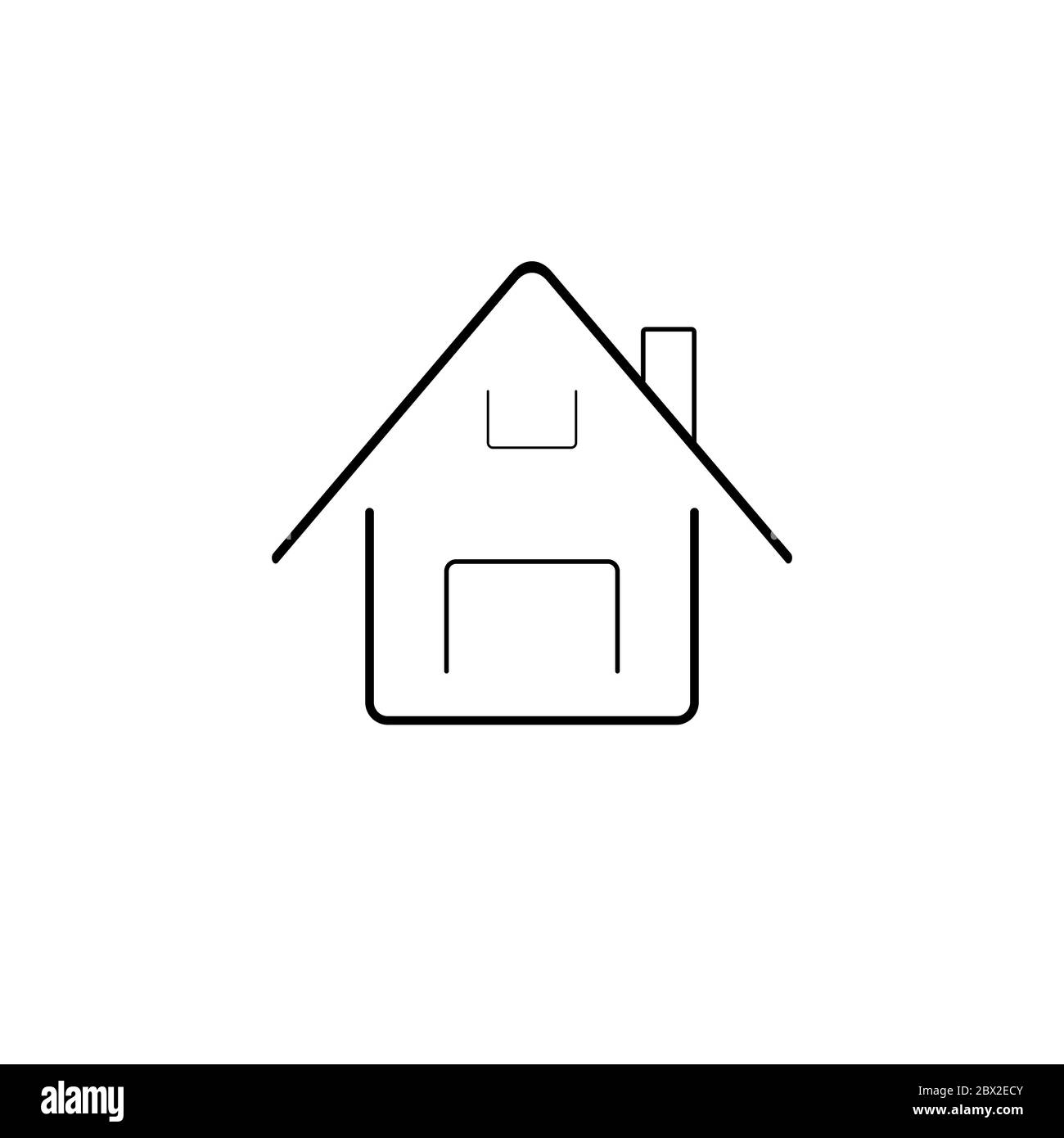 Illustration abstraite d'un vecteur d'icône de maison Illustration de Vecteur