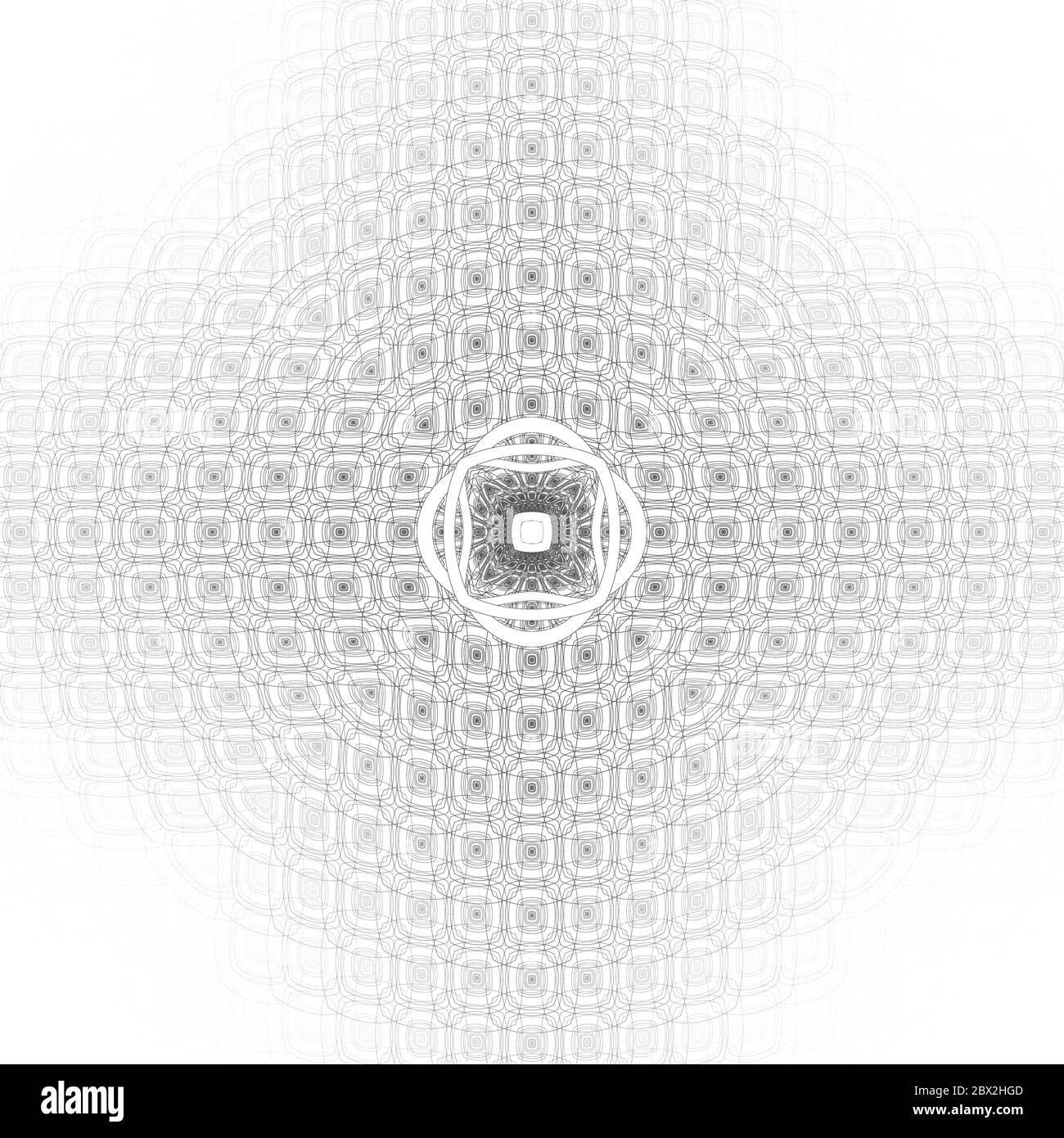 L'illustration fractale abstraite pour un design créatif ressemble à un motif sur fond blanc Banque D'Images