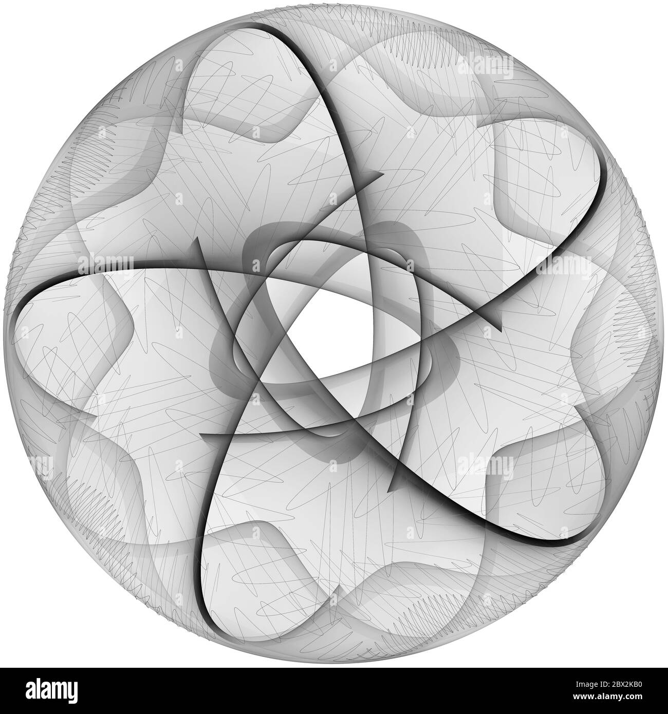 Résumé illustration monochrome fractale pour creative design Banque D'Images