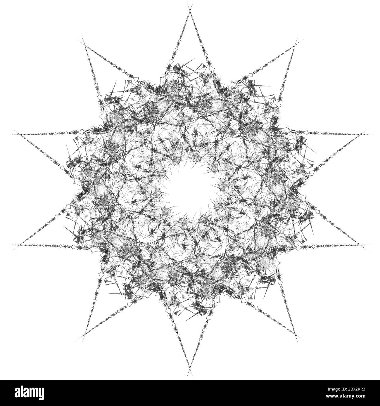 Résumé illustration monochrome fractale pour creative design Banque D'Images