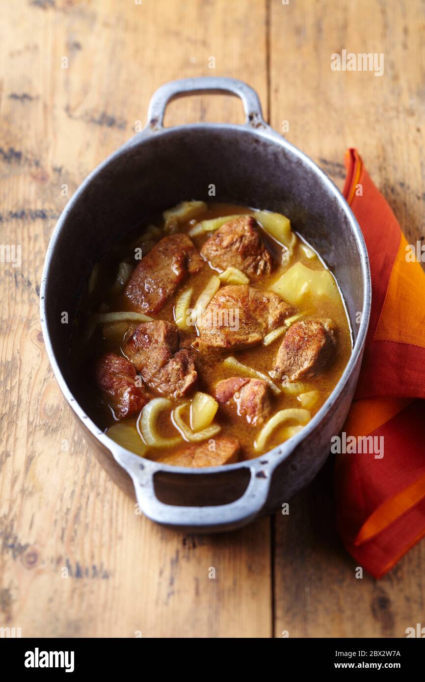 Sauté de veau d'ananas Banque D'Images