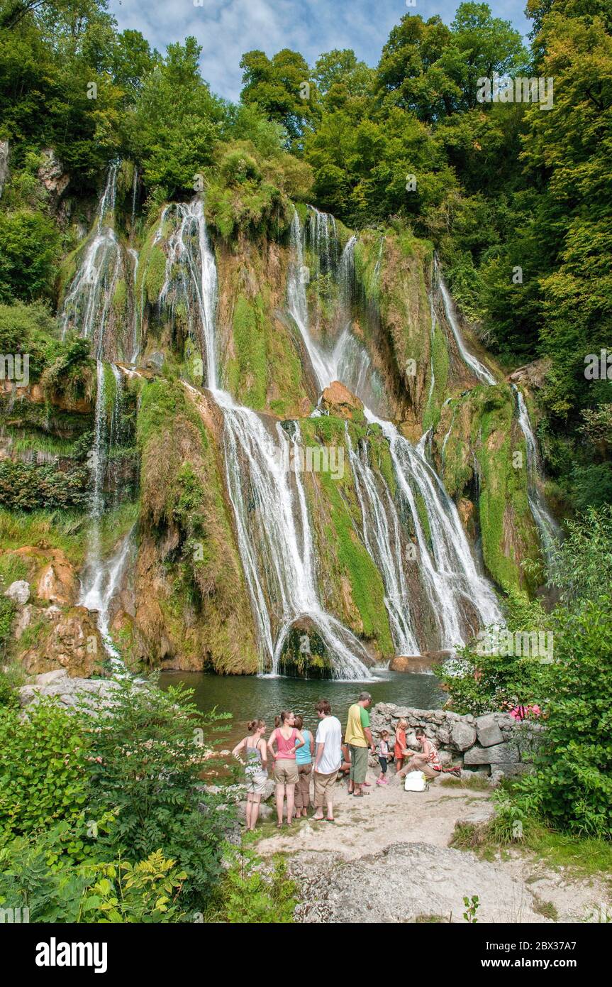 France, Ain (01), Brégnier-cordon, cascade de Glandieu Banque D'Images