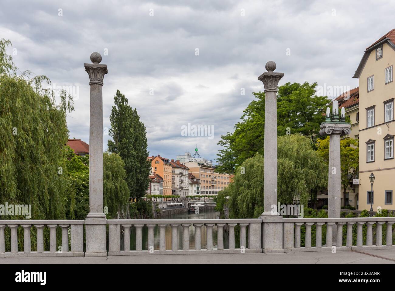 Pont des pavés (Sustarski Most), Ljubljana, Slovénie Banque D'Images