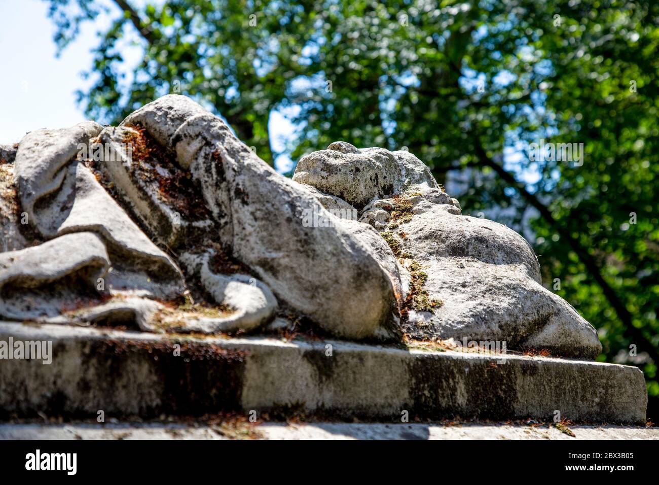 Monument à John Bunyan, auteur de Pilgrim's Process, Bunhill Fields Burial Ground, Londres, Royaume-Uni Banque D'Images