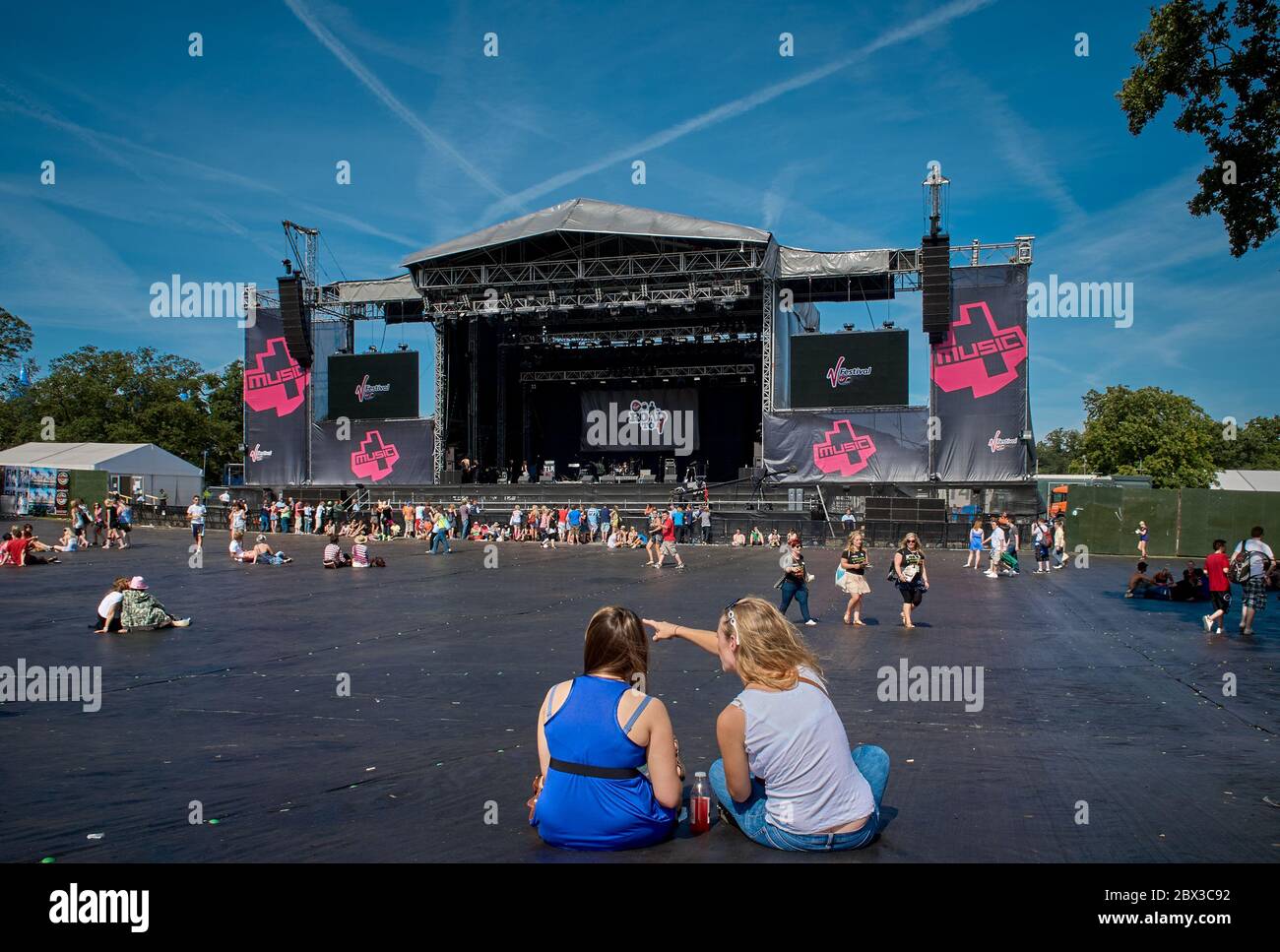 The main Stage, Virgin Mobile V Festival V2009, Hylands Park, Chelmsford, Essex, Grande-Bretagne - 22 août 2009 Banque D'Images