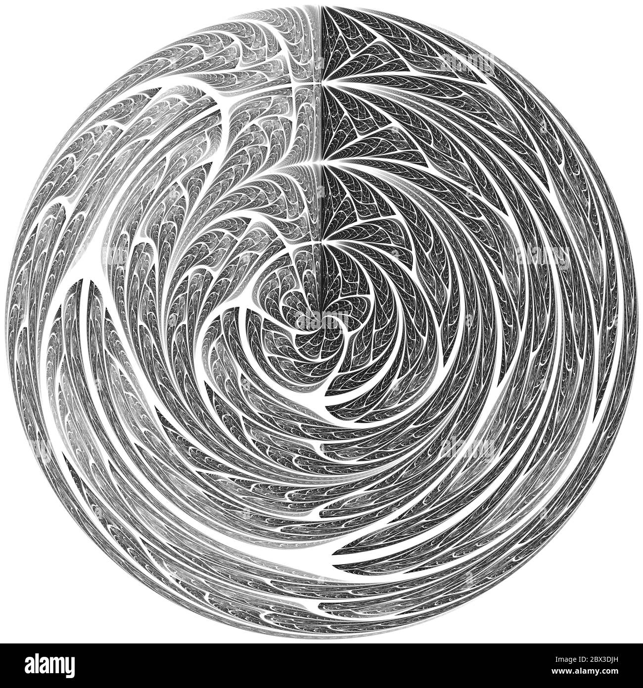 L'illustration fractale abstraite pour un design créatif ressemble à une fleur Banque D'Images