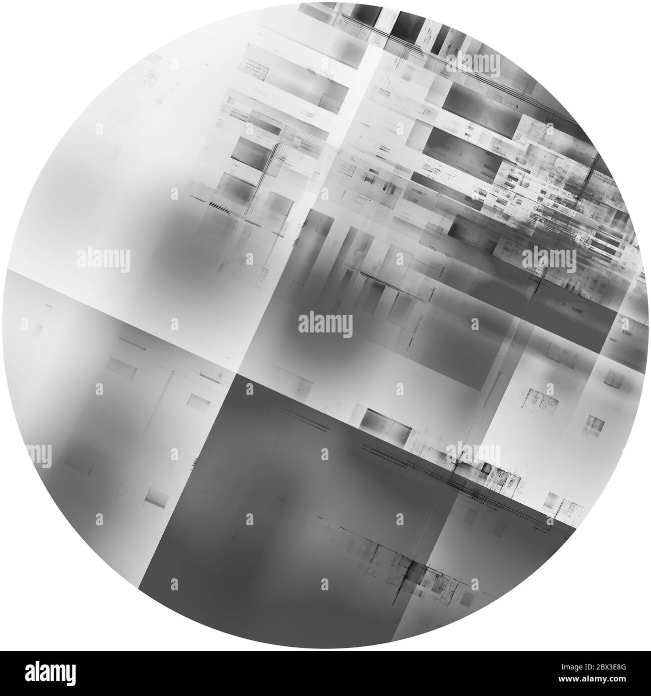 L'illustration fractale abstraite pour le design créatif ressemble à la structure technologique moderne de la ville Banque D'Images