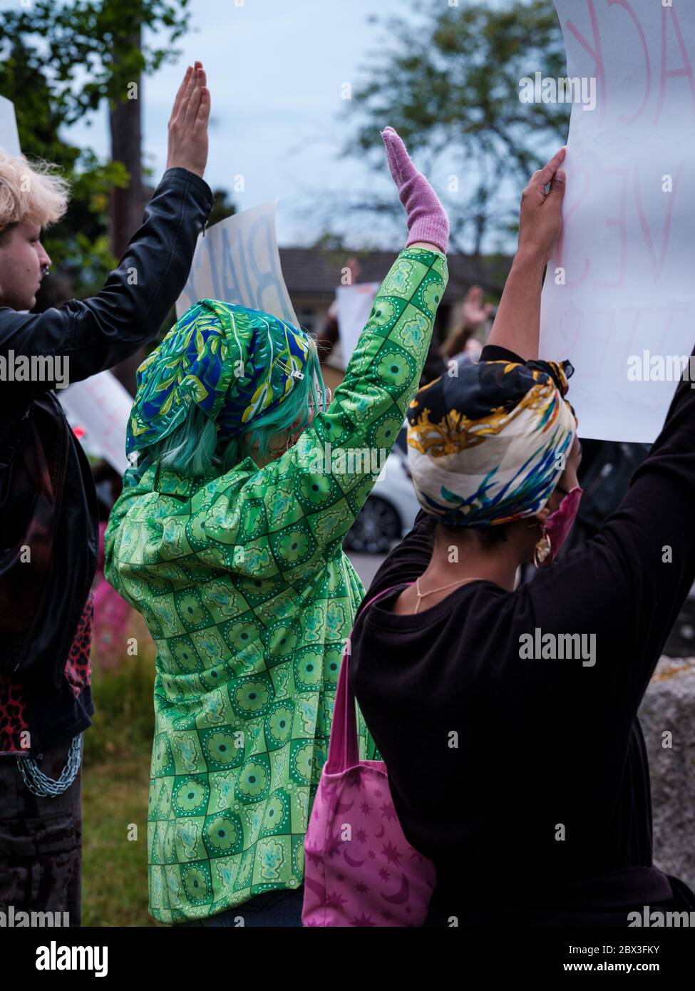 Black Lives Matter Protest à Rochester, Kent, le 4 juin 2020 Banque D'Images