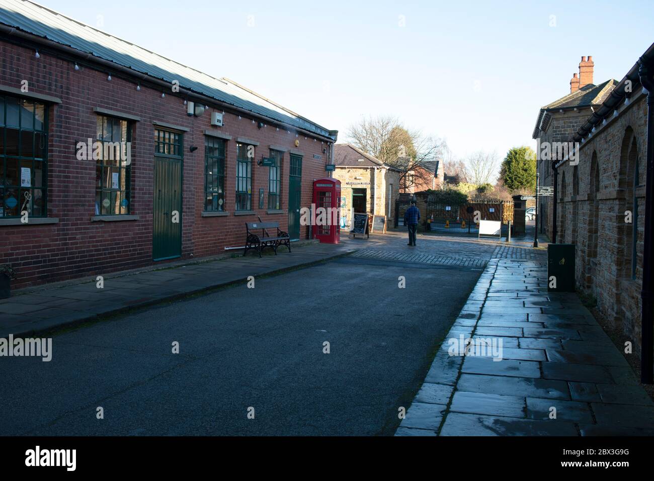 Boutiques artisanales et artisanales au musée Elsecar Heritage Centre, Barnsley, dans le Yorkshire du Sud, Angleterre. Banque D'Images