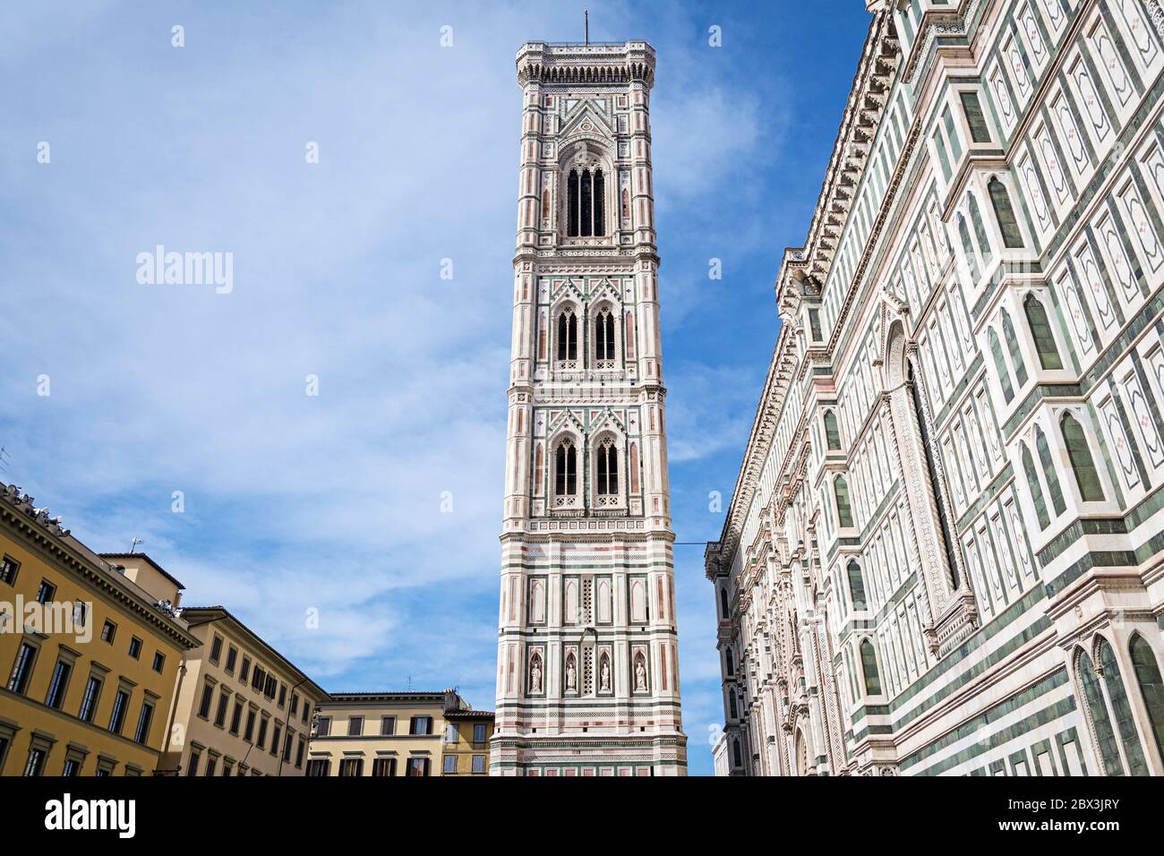 Campanile de Giotto, Piazza del Duomo à Florence. Toscane, Italie Banque D'Images