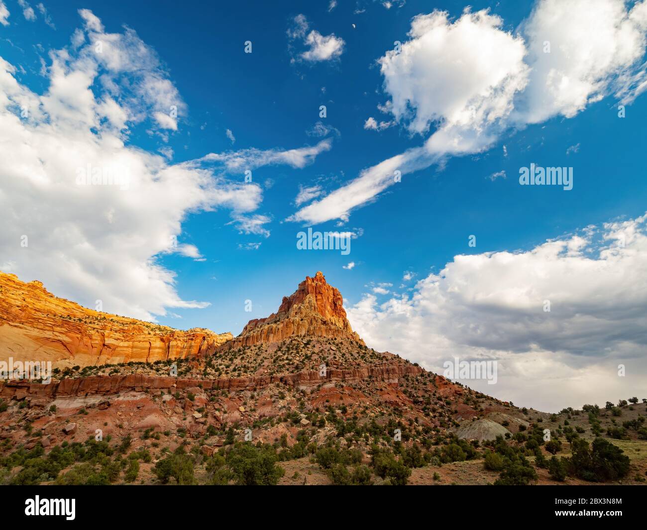 Magnifique landscape près de Pleasant Creek Road du parc national de Capitol Reef dans l'Utah Banque D'Images