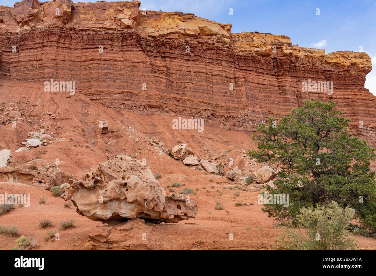 Magnifique landscape près de Pleasant Creek Road du parc national de Capitol Reef dans l'Utah Banque D'Images