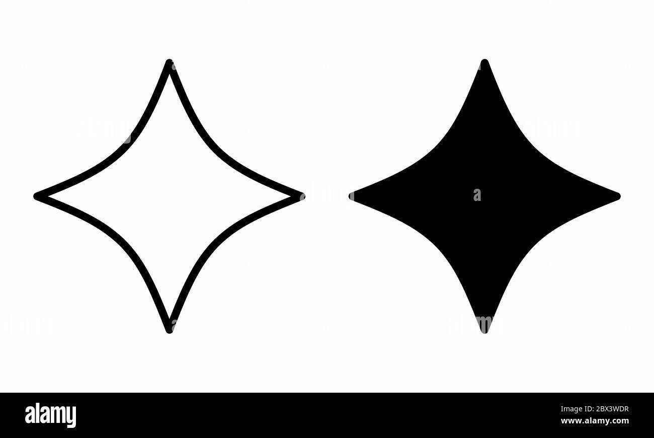 4 icônes en forme d'étoile Illustration de Vecteur