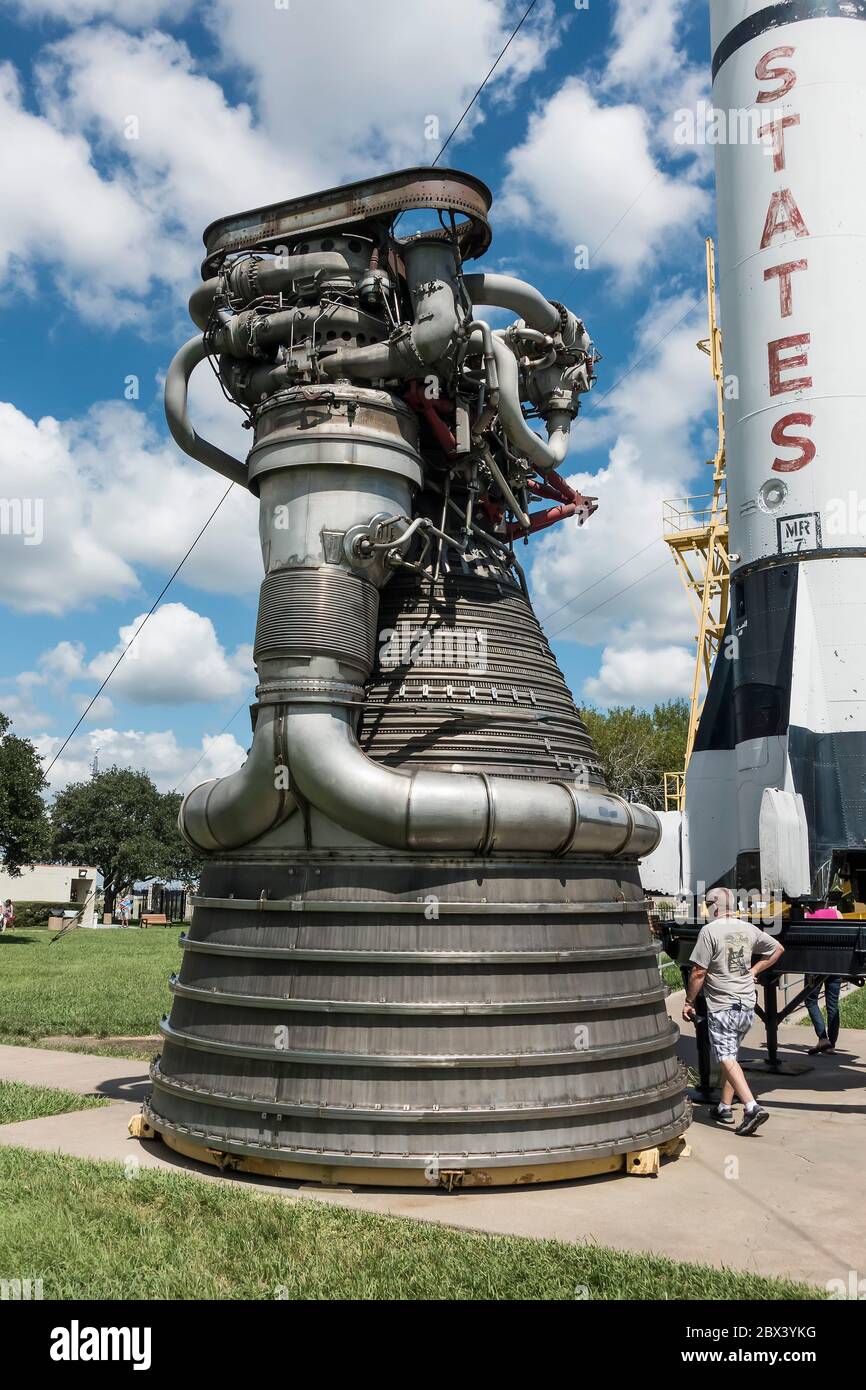 Space Rocket NASA Space Center, Houston, Texas, États-Unis Banque D'Images