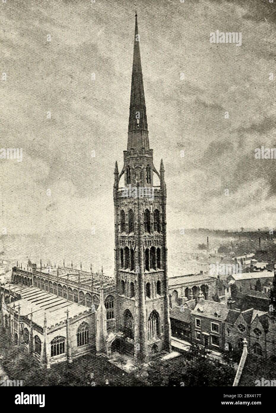 Église Saint-Michel de Coventry, Angleterre, vers 1909 Banque D'Images