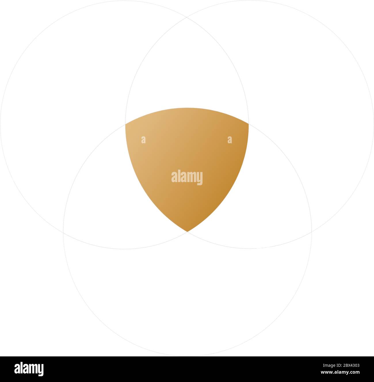 comment faire un bouclier simple fait avec à partir du cercle guide. vecteur Illustration de Vecteur