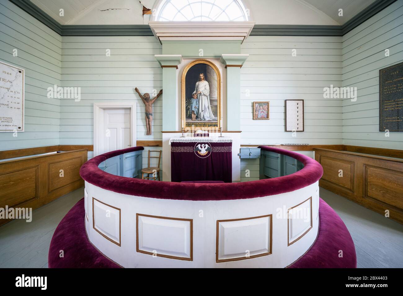 L'église Haapaari sur l'île Haapasaari, Kotka, Finlande Banque D'Images