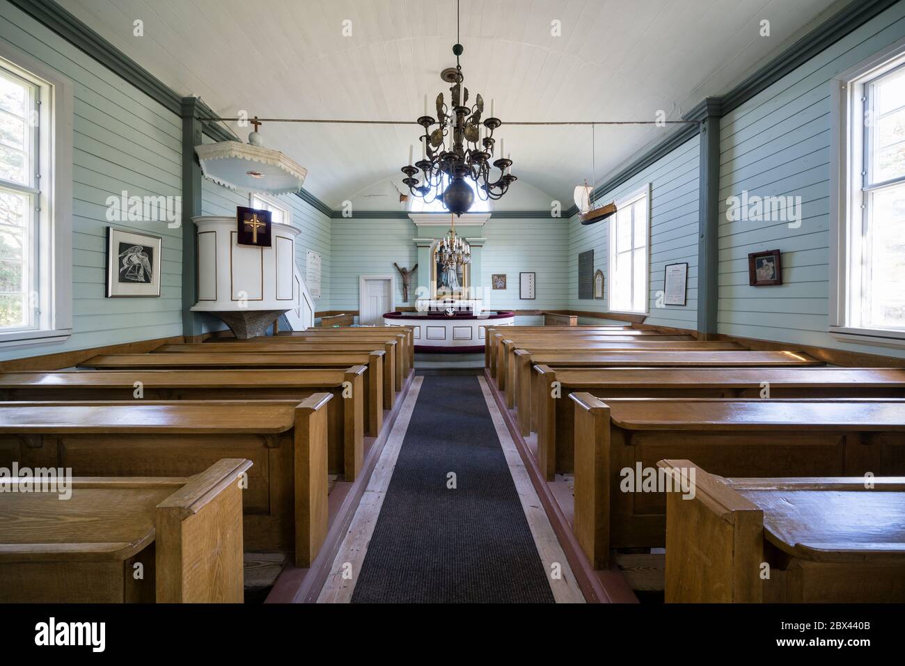 L'église Haapaari sur l'île Haapasaari, Kotka, Finlande Banque D'Images