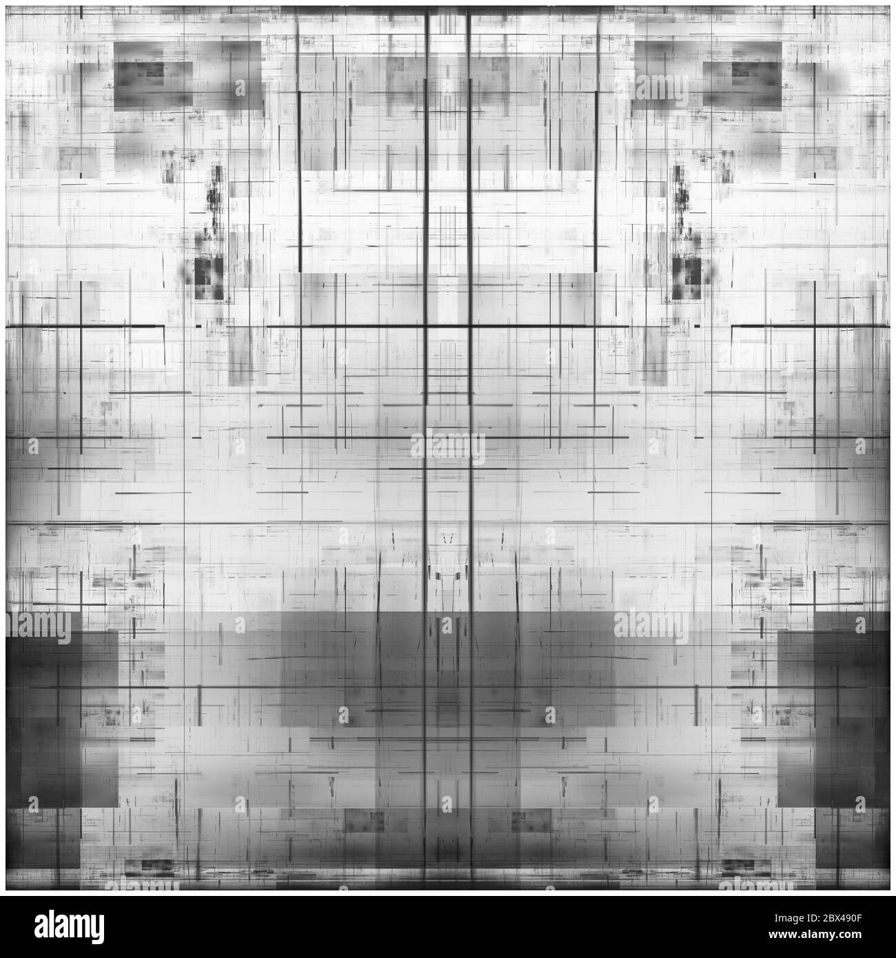 L'illustration fractale abstraite pour le design créatif ressemble à la structure technologique moderne de la ville Banque D'Images