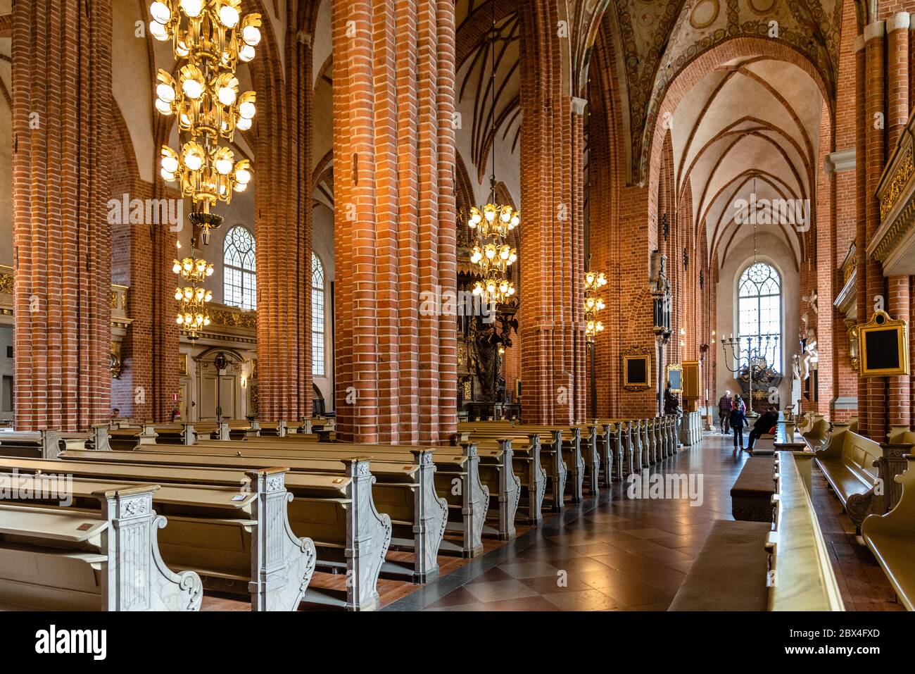 Stockholm, Suède - 8 août 2019 : vue intérieure de l'église de Storkyrkan, la plus ancienne église de Gamla stan Banque D'Images