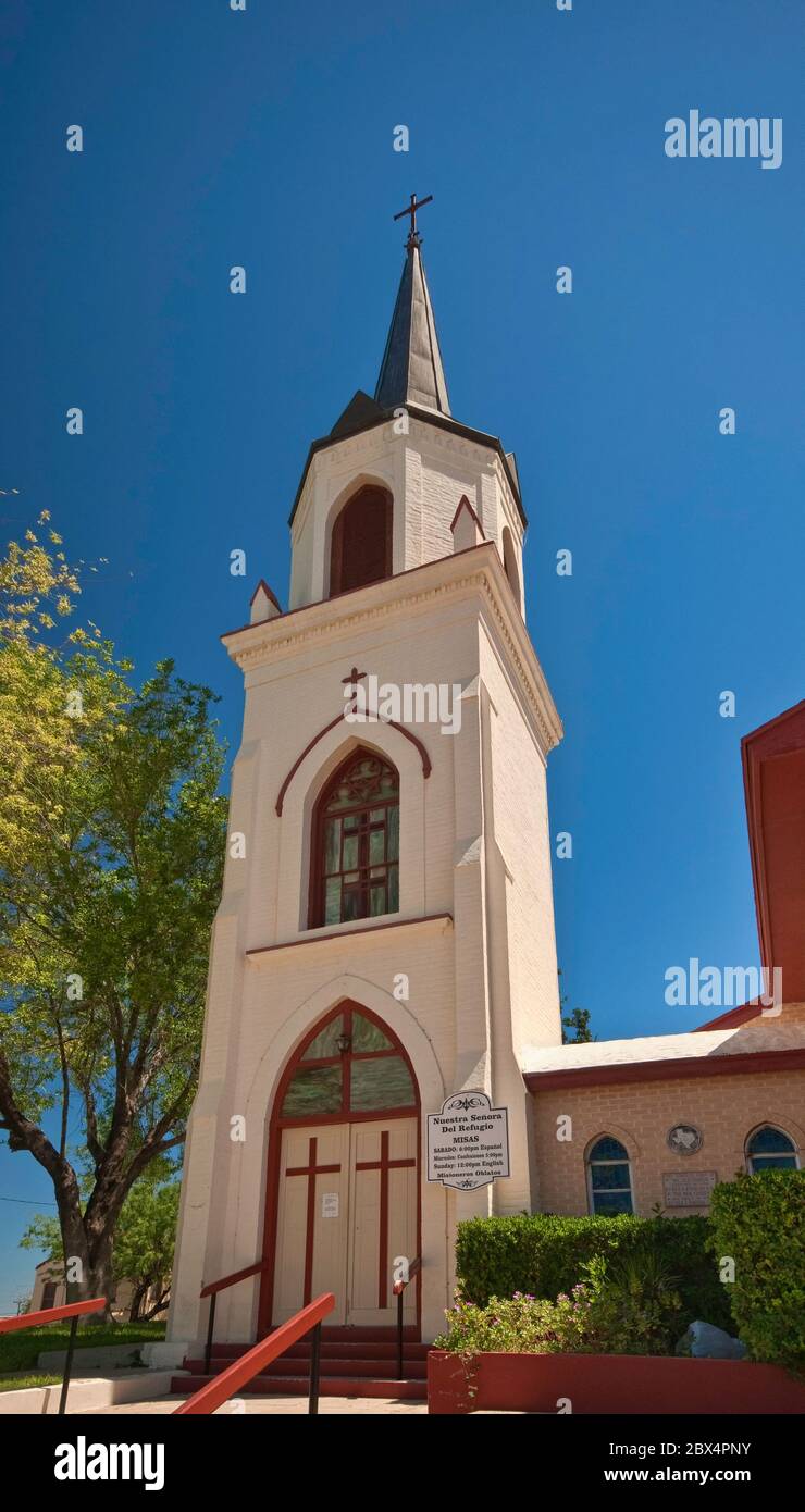 Église Nuestra Senora del Refugio (1853), site historique national de Roma, Roma, Texas, États-Unis Banque D'Images