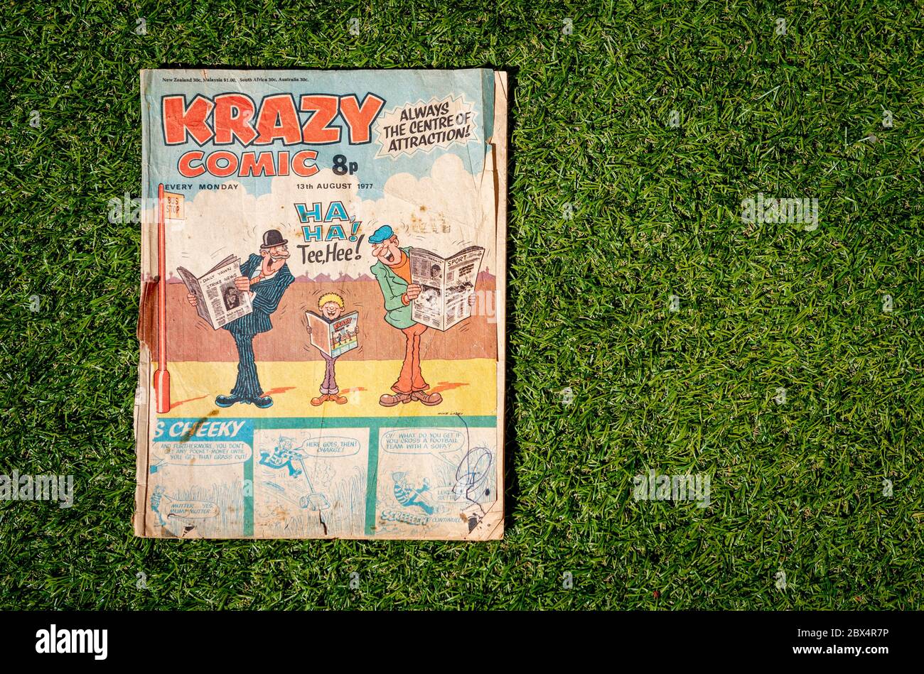 Krazy Comic for Children, Krazy est un magazine de bandes dessinées populaire lancé en 1976 par les magazines IPC Banque D'Images