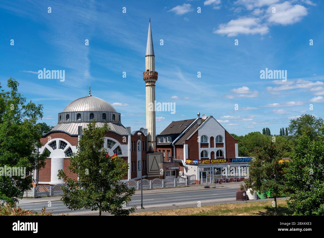 Mosquée Fatih à Essen Katernberg, le seul bâtiment de mosquée architecturale à Essen, en Allemagne Banque D'Images