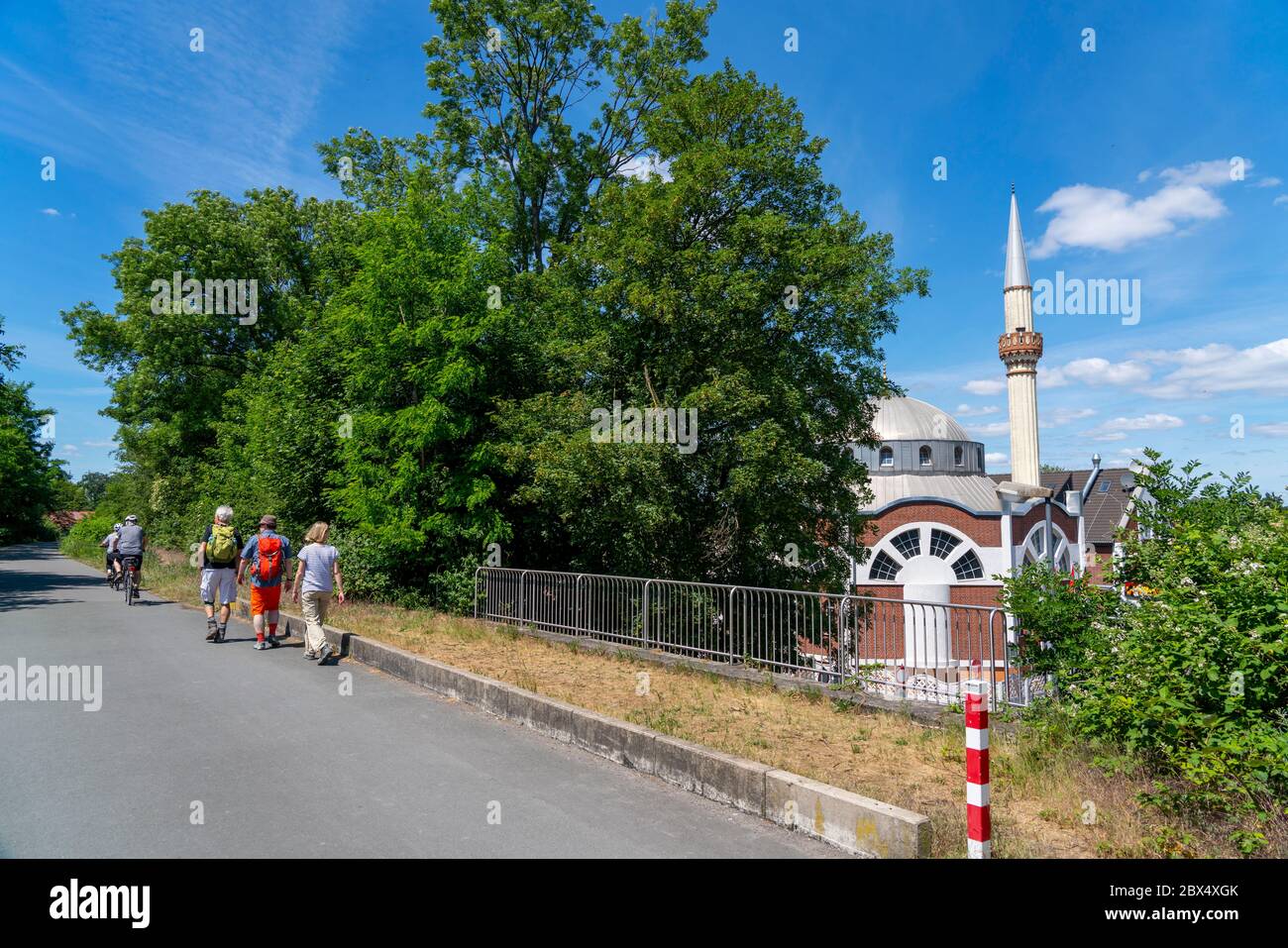 Mosquée Fatih à Essen Katernberg, le seul bâtiment architectural de la mosquée à Essen, vélo et sentier de randonnée, Allemagne Banque D'Images