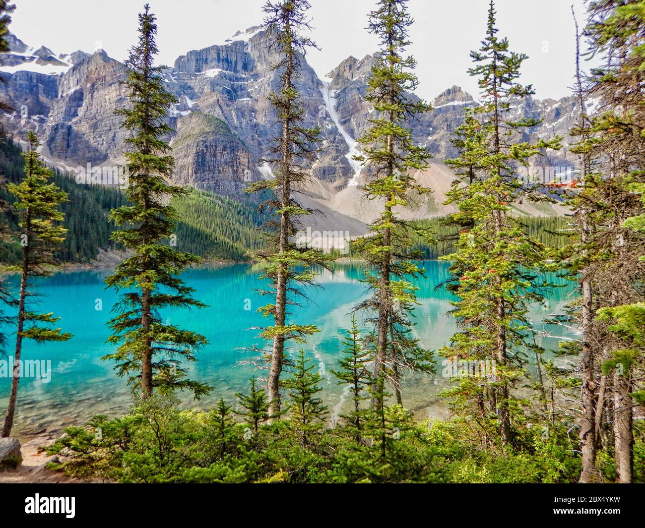 Moraine Lake près de Jasper National Park, Alberta, Canada Banque D'Images