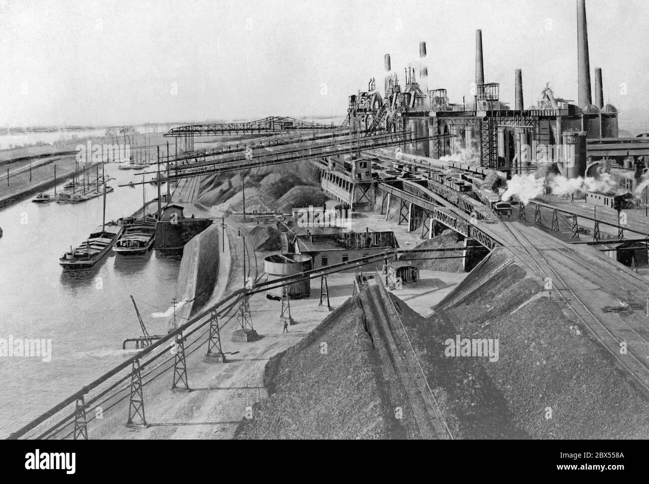 L'usine de haut fourneau 'Friedrich-Alfred-Huette' à Rheinhausen. Banque D'Images