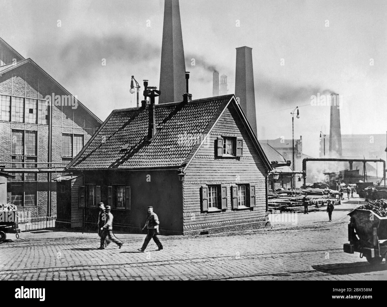 Le bâtiment d'origine de Krupp construit en 1822 à Essen. Banque D'Images