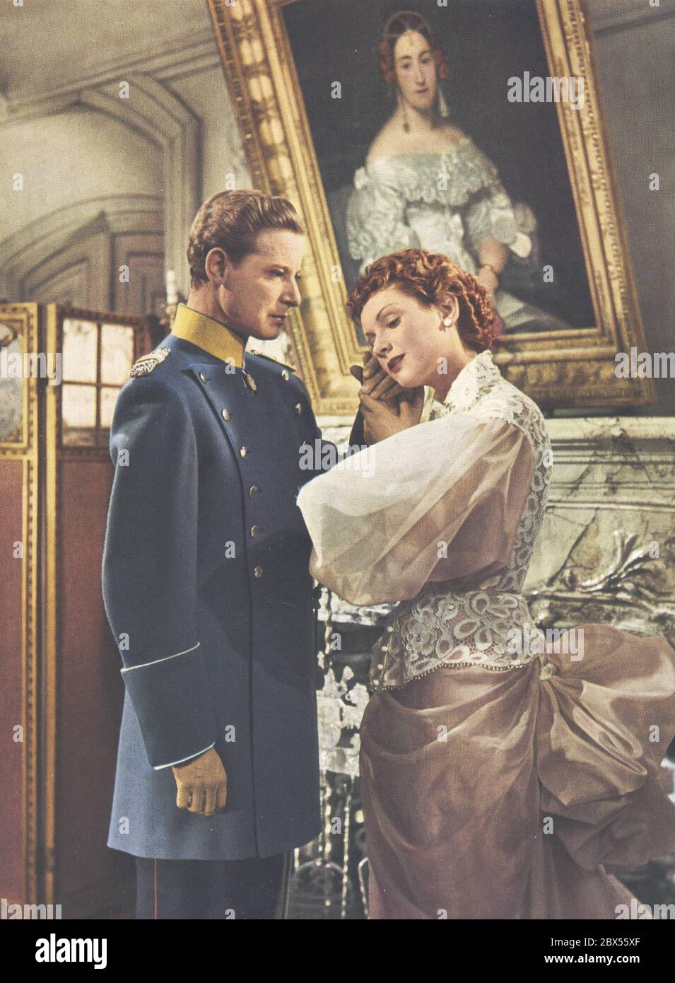 Ruth Leuwerik et Dieter Borsche dans le film 'son Altesse Royale', 1953 Banque D'Images