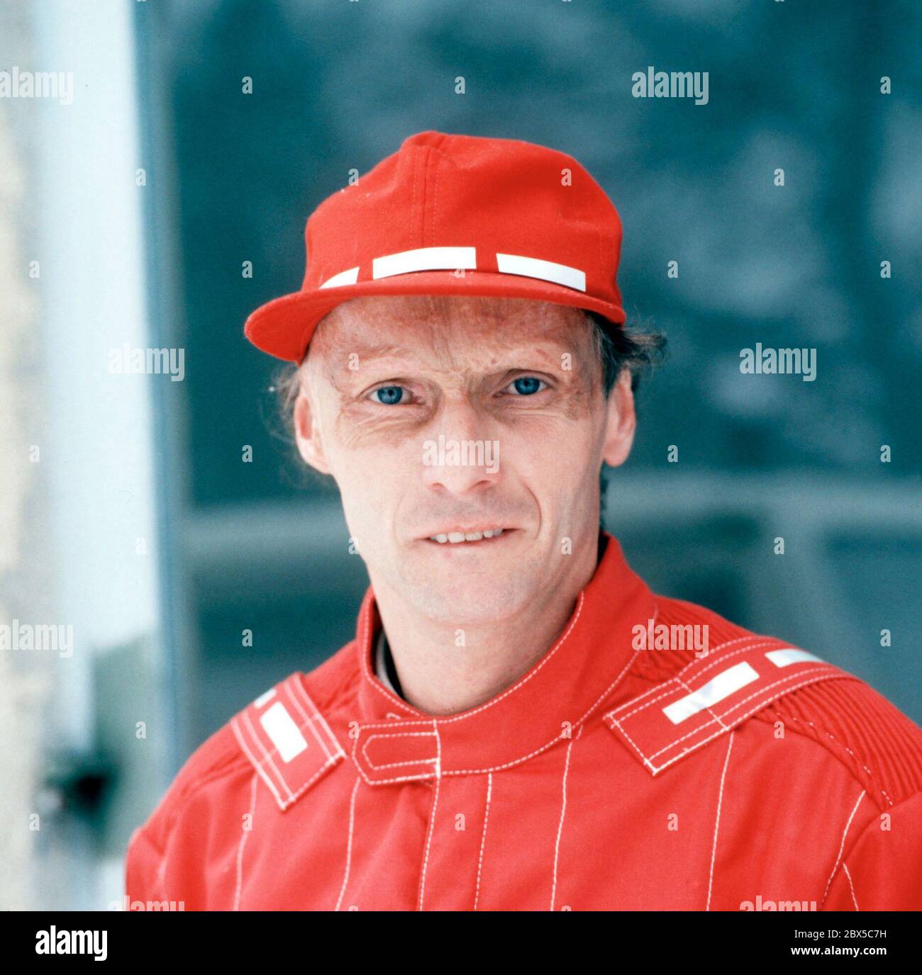 Porträt der Rennfahrerlegende NIKOLAUS LAUDA aka Niki Lauda, UM 1985. Portrait de la légende des courses NIKOLAUS LAUDA aka Niki Lauda, vers 1985. Banque D'Images