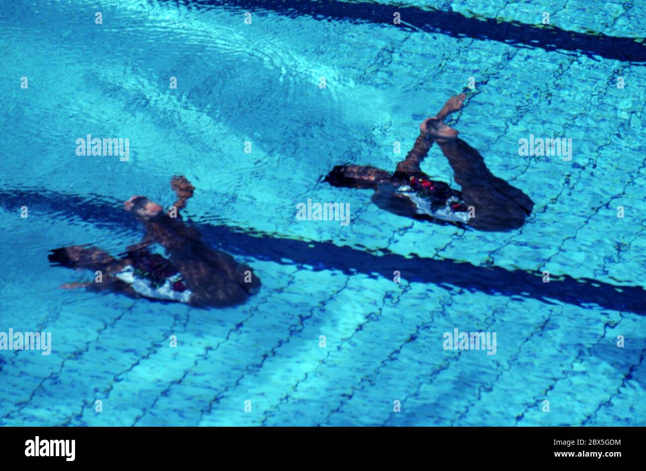 Jeu olympique Barcelone août 1992 Okuno et Takayama (Japon) photo de Tony Henshaw pas d'utilisation commerciale. Éditorial uniquement. Banque D'Images