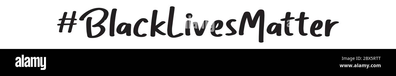 Main esquissée Black Lives Matter citation comme bannière de Web annonce. Lettrage pour affiche, prospectus, en-tête, médias sociaux Illustration de Vecteur