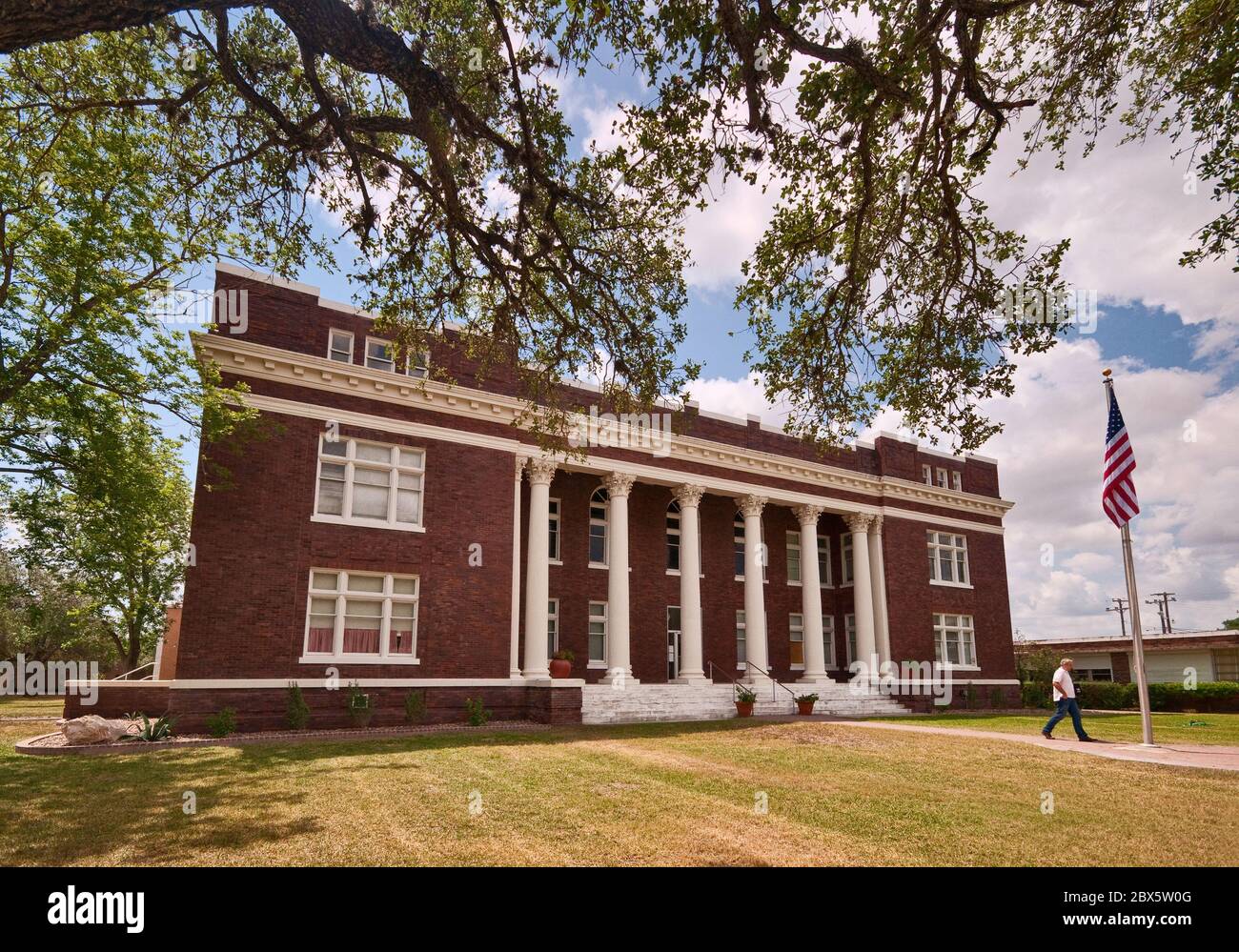 Live Oak County Courthouse à George West, South Texas Plains, Texas, États-Unis Banque D'Images