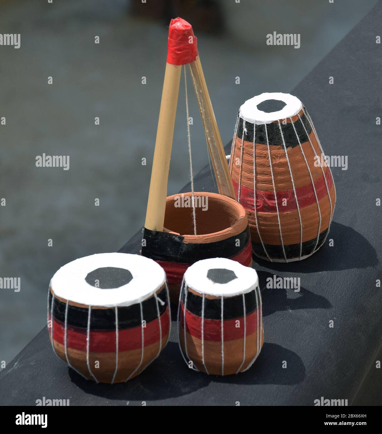 Instruments de musique indiens miniatures Banque D'Images