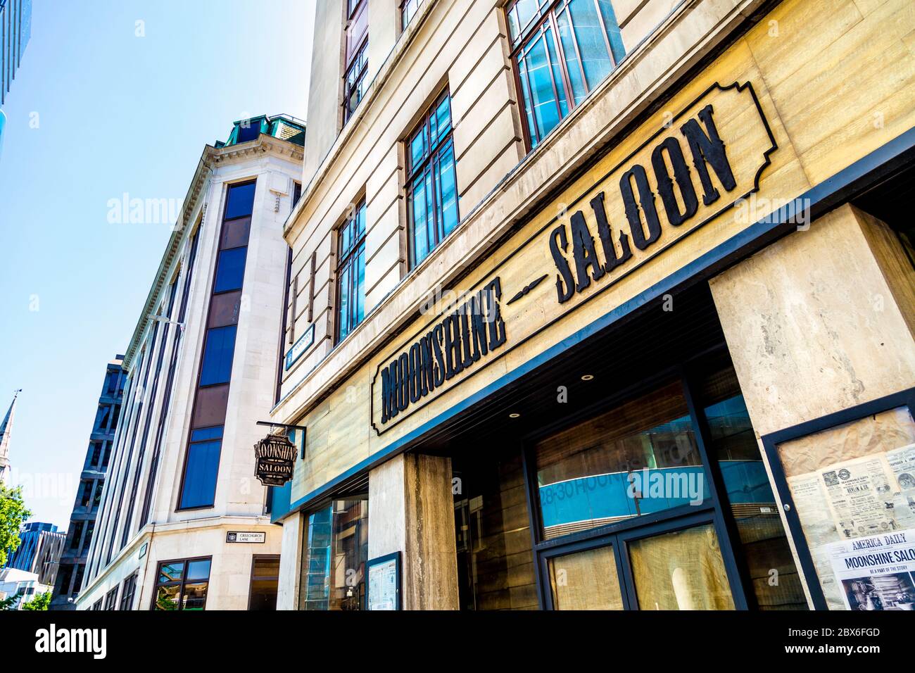 Moonshine Saloon - Western cocktail Experience, Londres, Royaume-Uni Banque D'Images