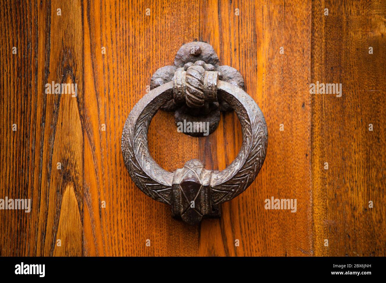 Poignées de porte métal doré et bois vintage avec fermeture - Bricolage